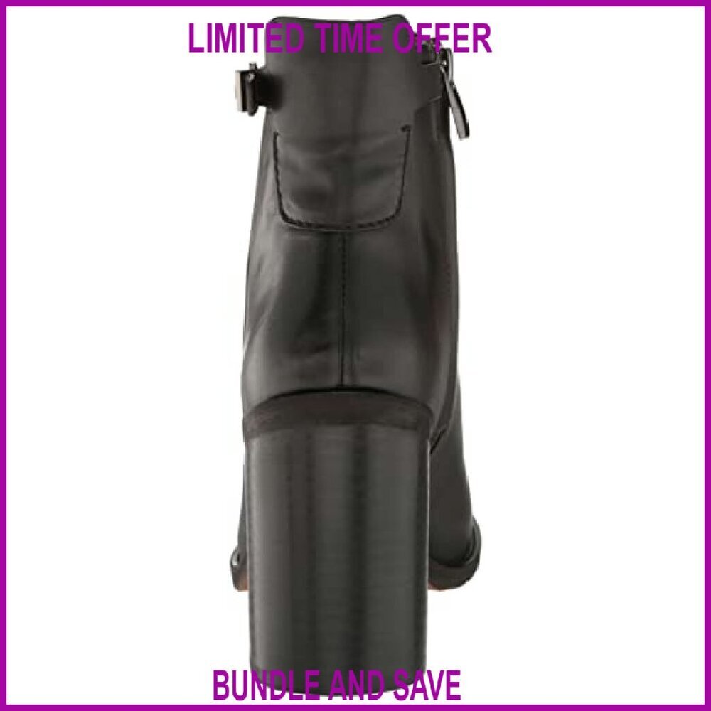 Leather Ankle Boots with Side Zip, 3.35 Inch Heel, Size Available - Picture 4 of 8